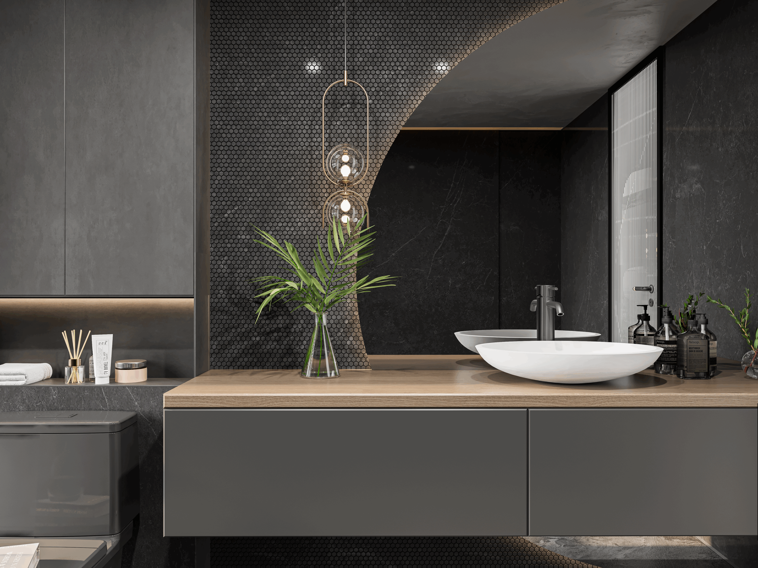 SELENA-Waschbecken Mineralguss – Bild 3
