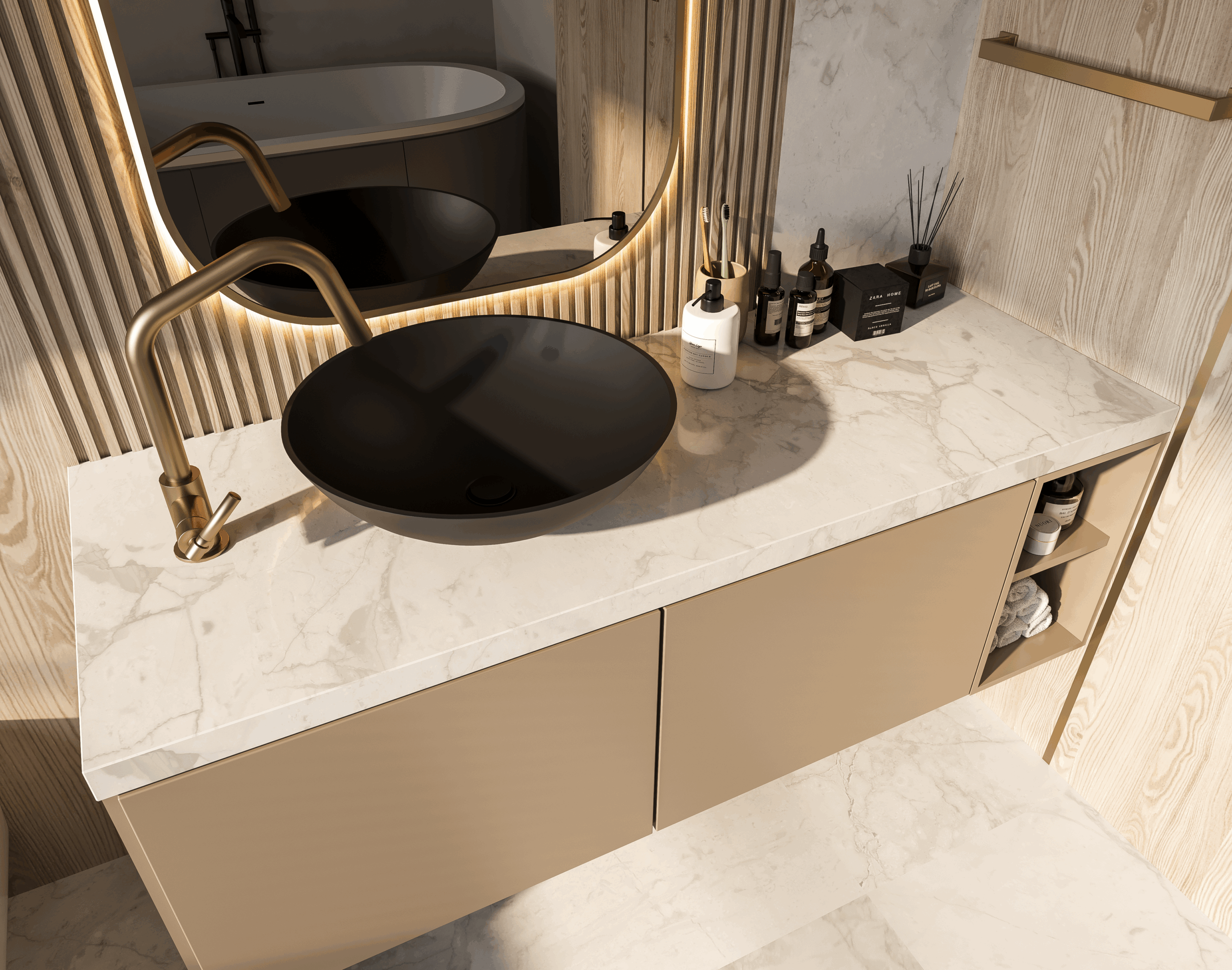 VELIA-Waschbecken Mineralguss