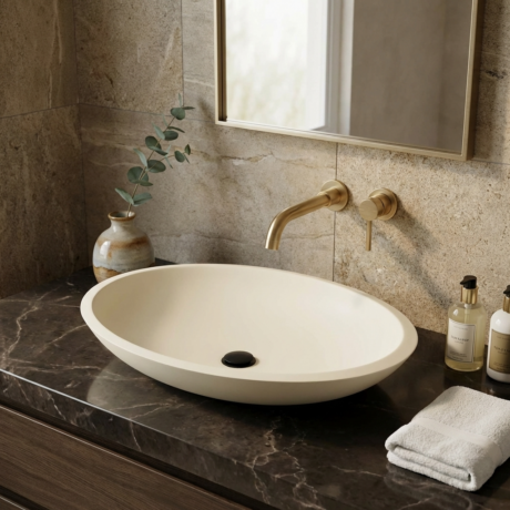 Aufsatzwaschbecken aus Mineralguss modell SELENA Kostenloser Transport 🚚