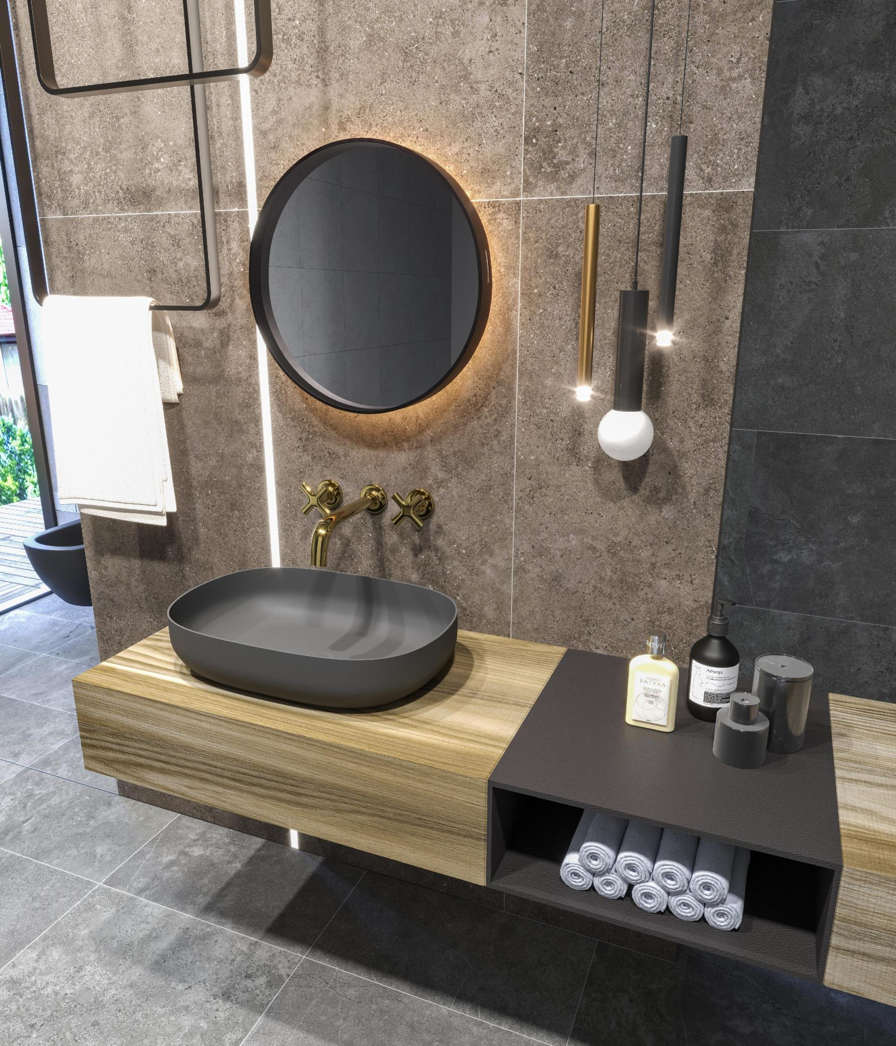 CELESTINA-Waschbecken Mineralguss – Bild 3