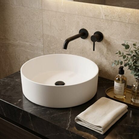 Aufsatzwaschbecken aus Mineralguss modell ELINA Kostenloser Transport 🚚